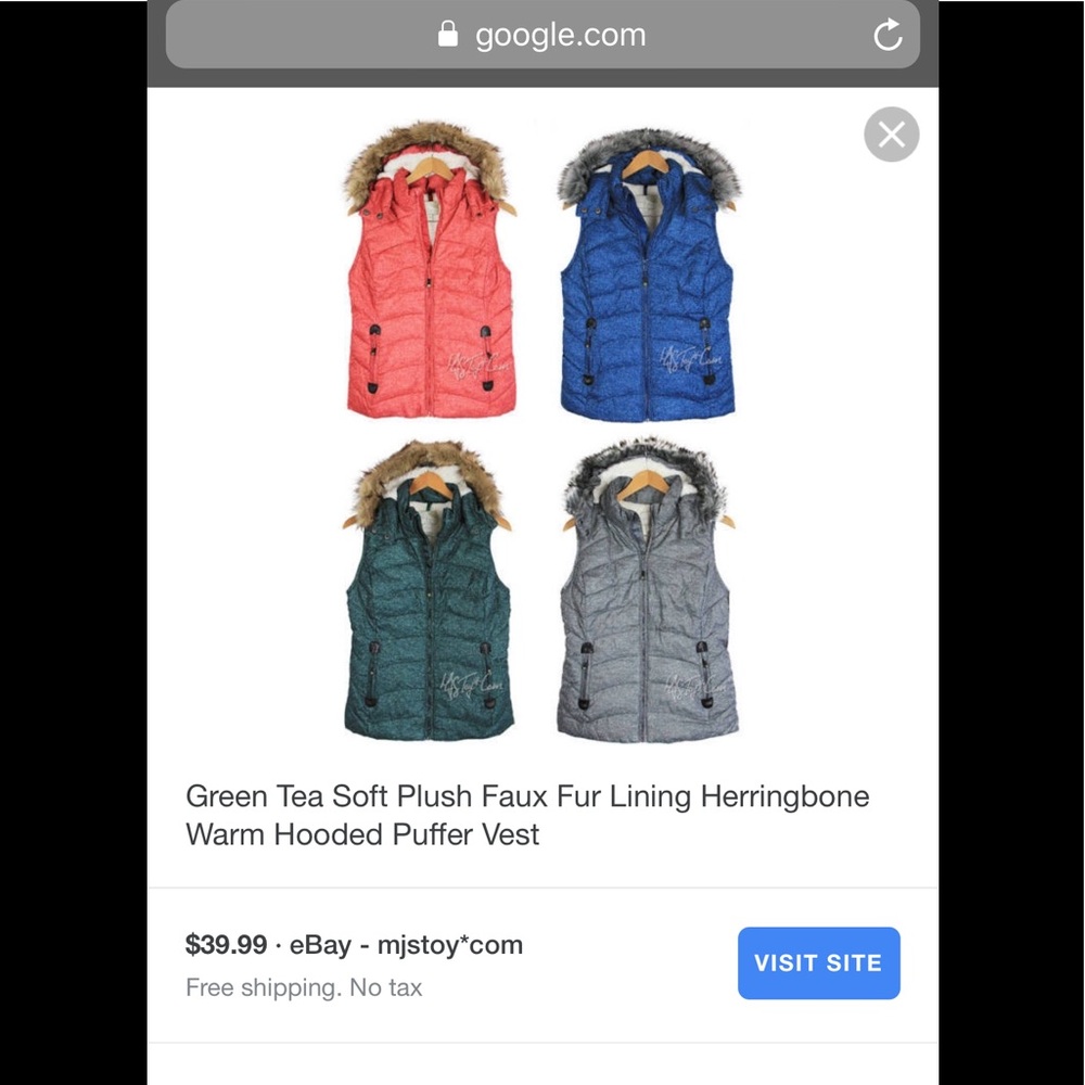 Green Tea brand faux vest